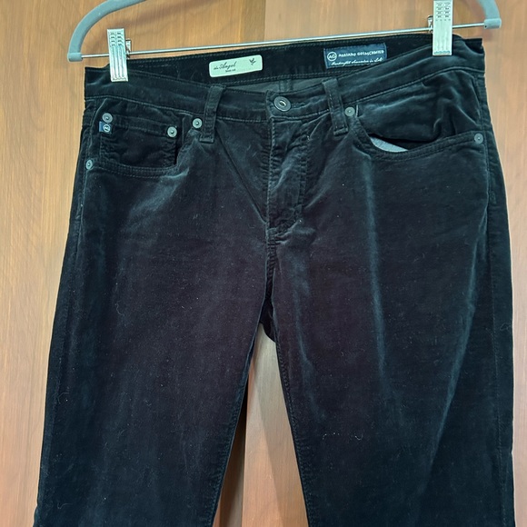 Women's Black Velvet Angel Bootcut Pants - Picture 3 of 7